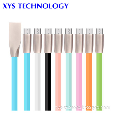 2017 New Arrival Zinc Alloy TPE Material Micro USB Cable